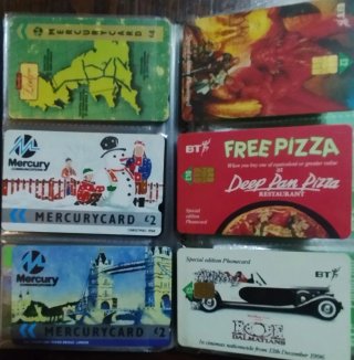 135 Schede Telefoniche inglesi Rare Anni 80/90