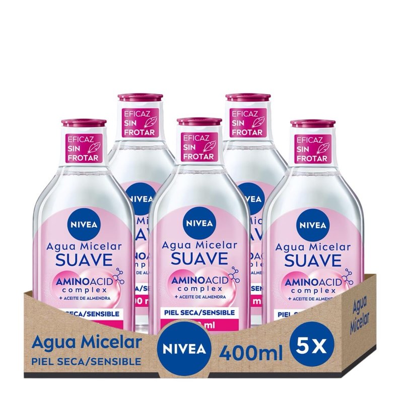 NIVEA Agua Micelar Piel Seca/Sensible 5x400ml