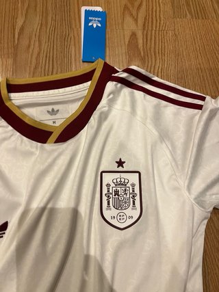 Camiseta España Retro Adidas Blanca Talla L