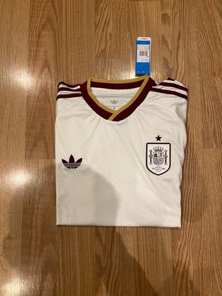 Camiseta España Retro Adidas Blanca Talla L