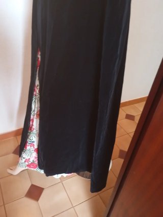 Capa Terciopelo Vintage Negra Talla Única