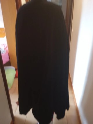 Capa Terciopelo Vintage Negra Talla Única