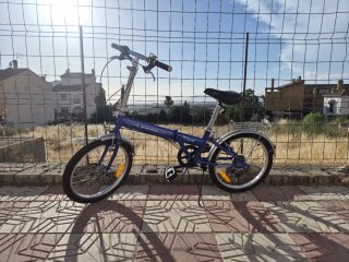 Bicicleta Plegable Boomerang Azul