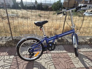 Bicicleta Plegable Boomerang Azul