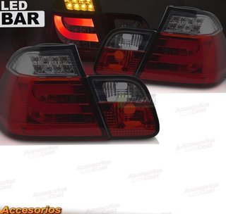 PILOTOS TRASEROS LED ROJO AHUMADO para BMW E46 01