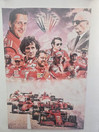Quadro Ferrari F1 Campioni 40x60 Cm