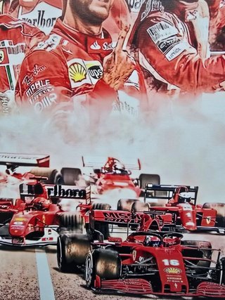 Quadro Ferrari F1 Campioni 40x60 Cm