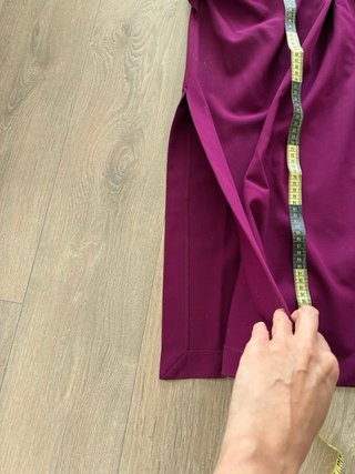 Vestido morado largo sin tirantes