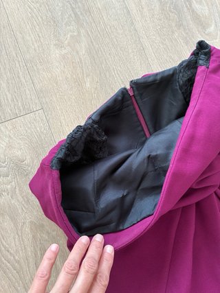 Vestido morado largo sin tirantes