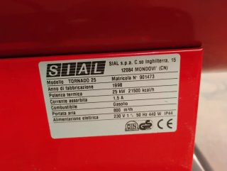 Cañón calefactor de calor Sial Tornado 25