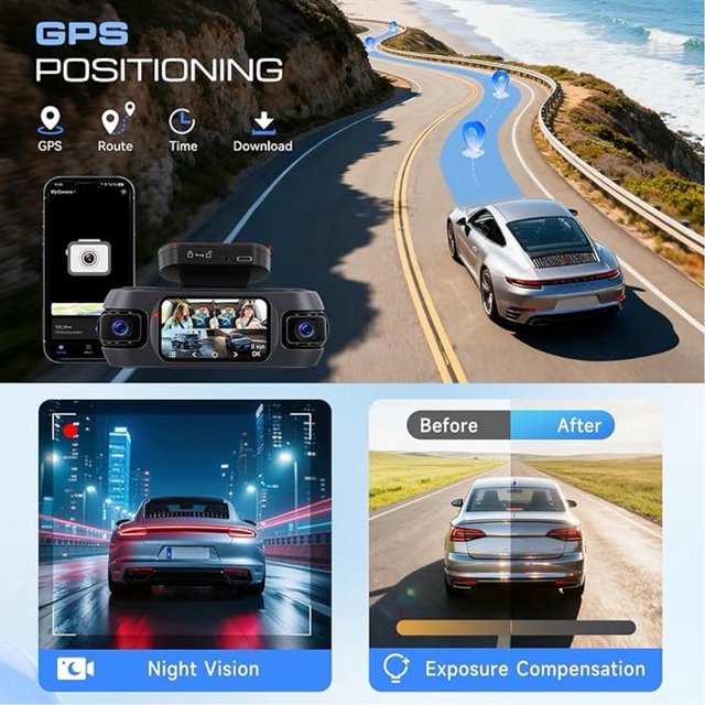 NUEVO Dashcam Hodozzy 4K 4 Canales WiFi GPS 64GB