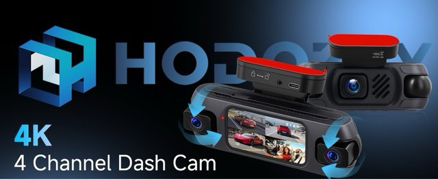 NUEVO Dashcam Hodozzy 4K 4 Canales WiFi GPS 64GB