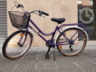 Bicicleta paseo B-pro morada 24