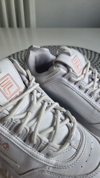 Deportivas Fila Disruptor Niña Blancas Rosas