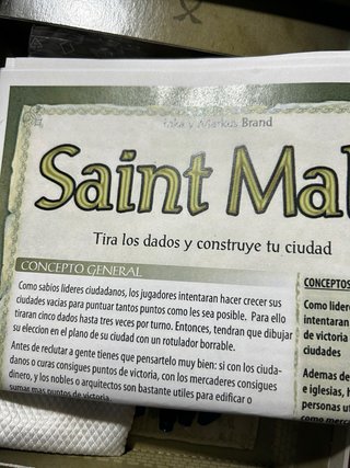 Juego de mesa Saint Malo