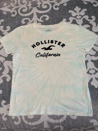 Camiseta Hollister tie dye azul y blanco