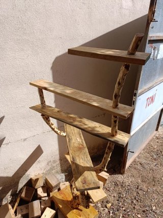 Estantería árbol madera rústica