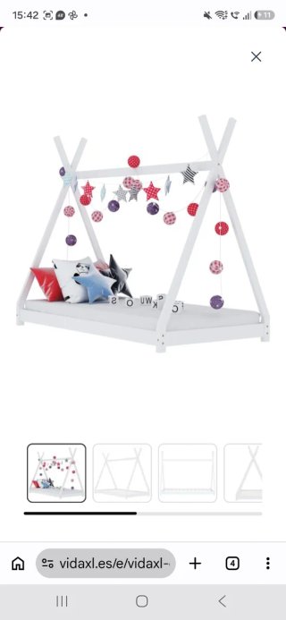 Cama infantil madera 70x140 cm