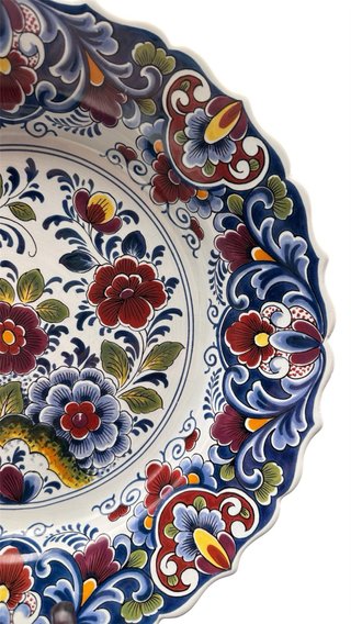 Piatto Delft Policromo Floreale 30cm