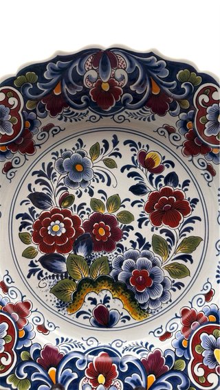 Piatto Delft Policromo Floreale 30cm
