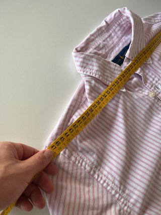 Camisa Polo Ralph Lauren Rayas Rosas Talla M