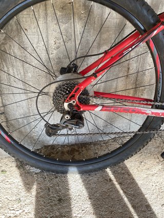 Bicicleta de montaña Focus roja