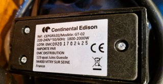 Parrilla Eléctrica Continental Edison GT-02