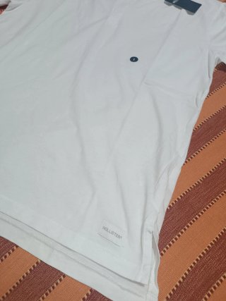 Camiseta Hollister Blanca Talla S
