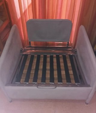 Sillón cama tela
