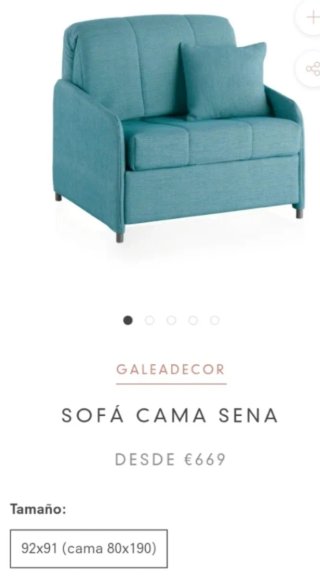 Sillón cama tela
