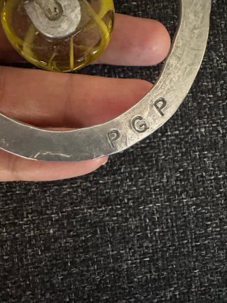 Colgante Maxi Aluminio Martillado Hecho a Mano