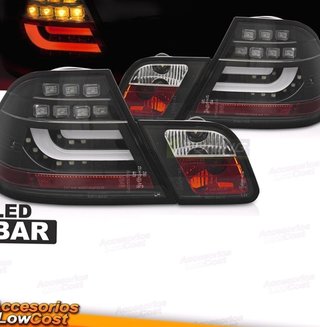 Pilotos traseros LED fondo negro para BMW E46 Cou