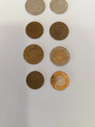 Lotto di 8 monete polacche antiche e moderne