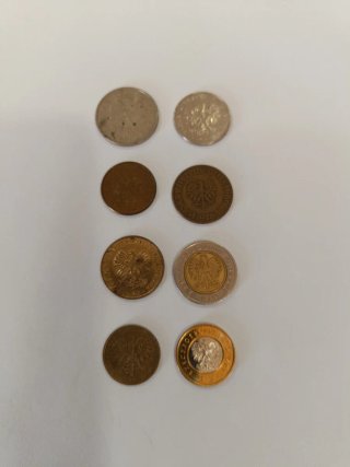 Lotto di 8 monete polacche antiche e moderne