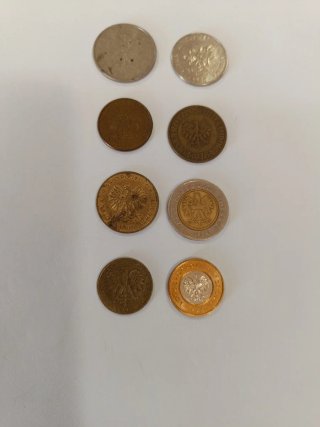Lotto di 8 monete polacche antiche e moderne