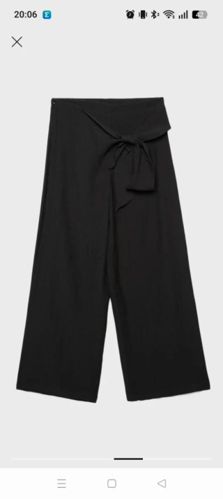Pantalones Stradivarius Sarong Negro Talla XS