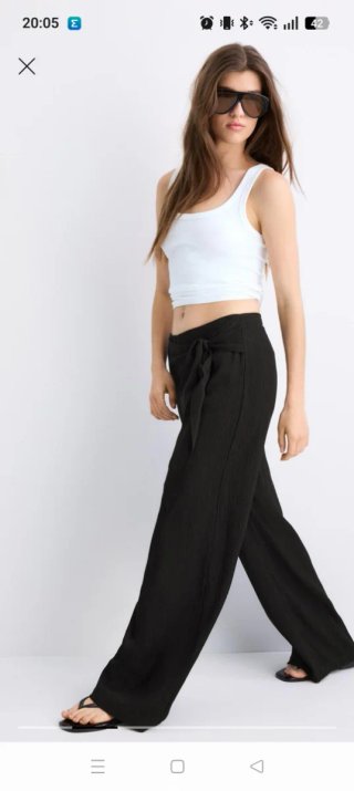 Pantalones Stradivarius Sarong Negro Talla XS