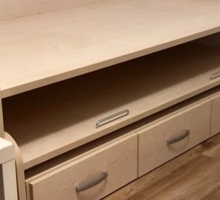 Cama nido con escritorio y estanterías(desmontada)