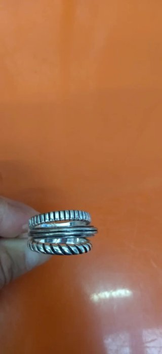 Anillos SIX plateados talla L