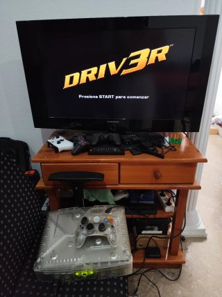 Xbox Transparente + Driver 3 + Mando