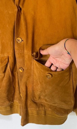 Giacca Pelle Scamosciata Marrone XXL