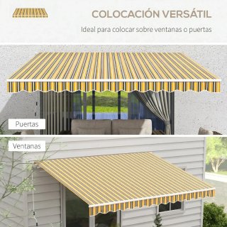 Toldo Balcón 350x250cm Manivela Metal