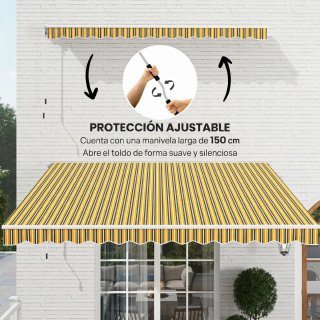 Toldo Balcón 350x250cm Manivela Metal