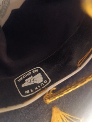 Sombrero Mexicano Charro Bordado Dorado