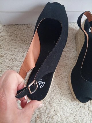 Alpargatas Castañer Hebilla Talla 39 Negras