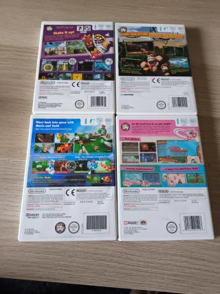 Lote 4 Juegos Wii: Wario Land, Donkey Kong, Kirby,
