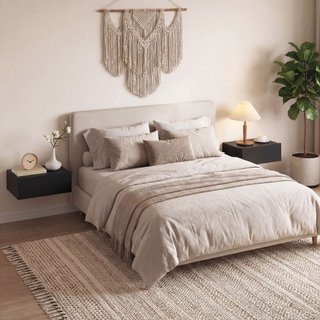Set di 2 Comodini Sospesi Moderni con Cassetto in