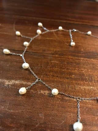 Collar artesanal perlas agua dulce