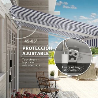 Toldo Retráctil Manual 395x245cm