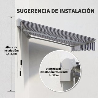 Toldo Retráctil Manual 395x245cm